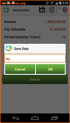 Loan Amortization screenshot