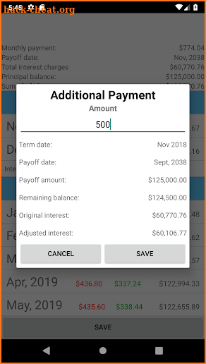 Loan Amortization Plus screenshot