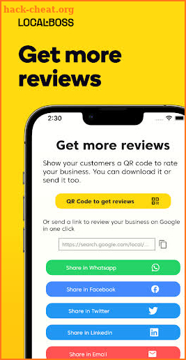 LOCALBOSS - Reviews tracker screenshot