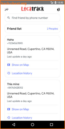 Locatrack - Find my Friends - Phone GPS Tracker screenshot