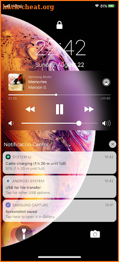 Lock Screen iOS 15 for Android screenshot