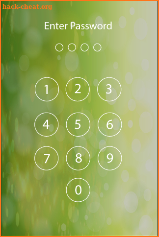 Lock screen password screenshot