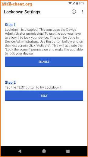 Lockdown - Protect your device with a click screenshot