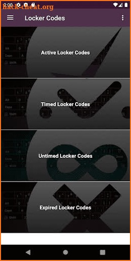 Locker Codes screenshot