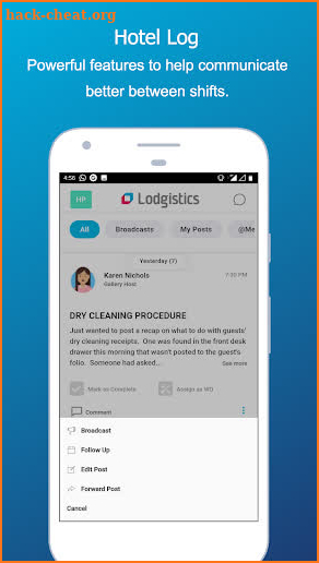 Lodgistics screenshot