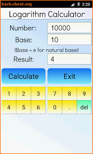 Logarithm Calculator Pro screenshot