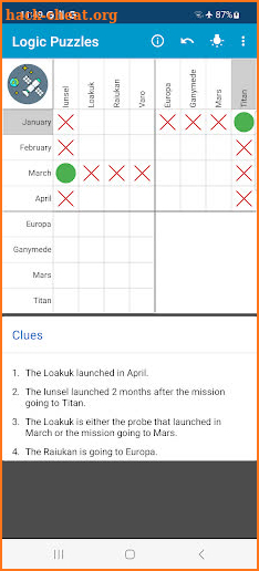 Logic Grid Puzzles screenshot