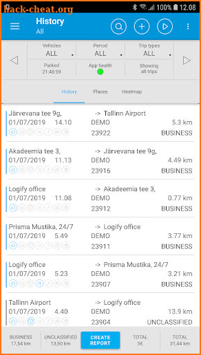 Logify Automatic Mileage Tracker screenshot