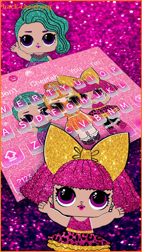 Lol Princess Surprise Glitter Keyboard Theme screenshot