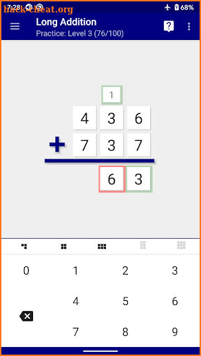 Long Addition screenshot