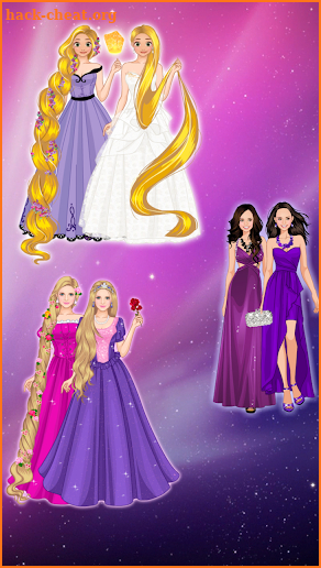 Long Golden Hair Princess Dress up game screenshot