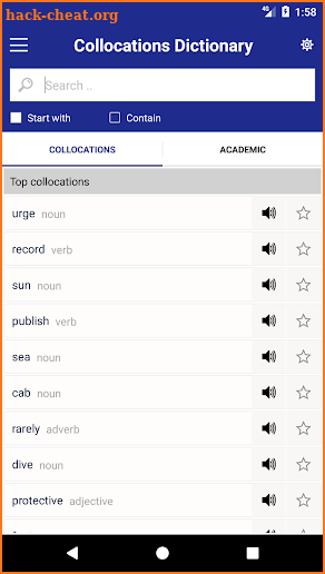 Longman Collocations Dictionary screenshot