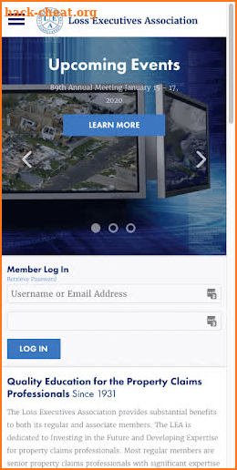 Loss Executives Association screenshot