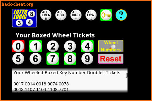 Lottery Wheel Generator Pick 4 screenshot