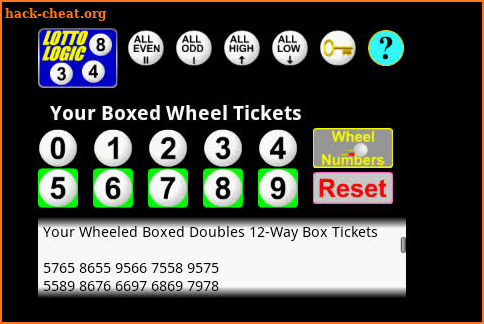 Lottery Wheel Generator Pick 4 screenshot