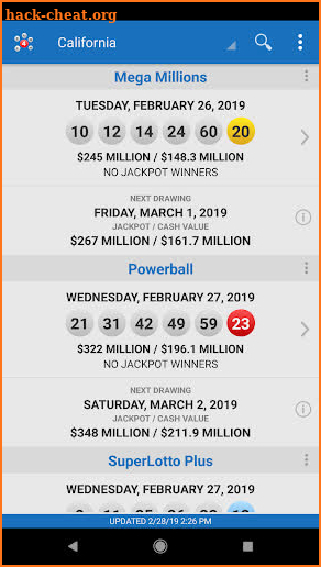 Lotto Results Premium - Lottery Games in US screenshot