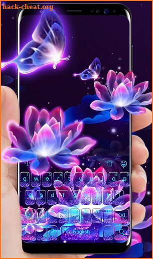 Lotus Butterfly Flash Keyboard Theme screenshot