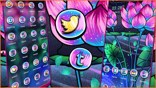 Lotus Mat Painting Launcher Theme screenshot