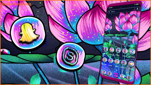 Lotus Mat Painting Launcher Theme screenshot