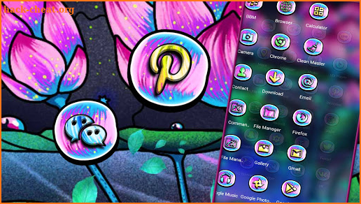 Lotus Mat Painting Launcher Theme screenshot