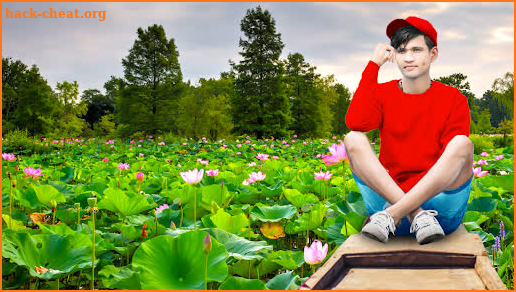 Lotus Pond Photo Editor-Frames screenshot