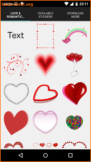 Love & romantic photo stickers screenshot