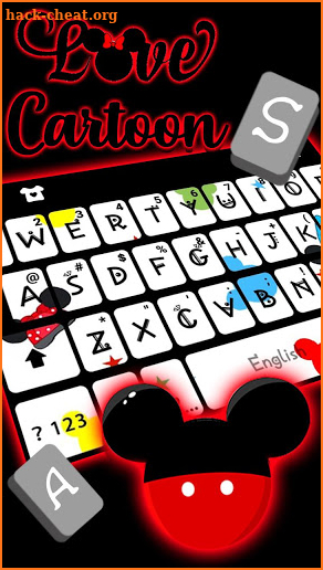 Love Cartoon Doodle Keyboard Theme screenshot