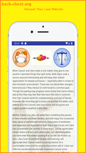 LOVE COMPATIBILITY HOROSCOPES screenshot