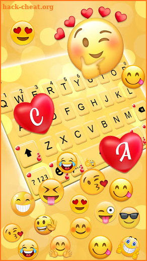 Love Emoji Gravity Keyboard Background screenshot