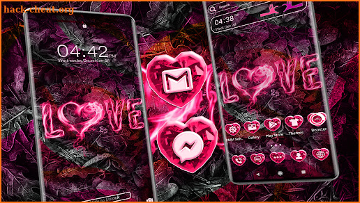 Love Flame Pink Theme screenshot