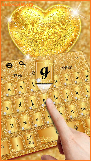 Love Gold Glitter Keyboard screenshot