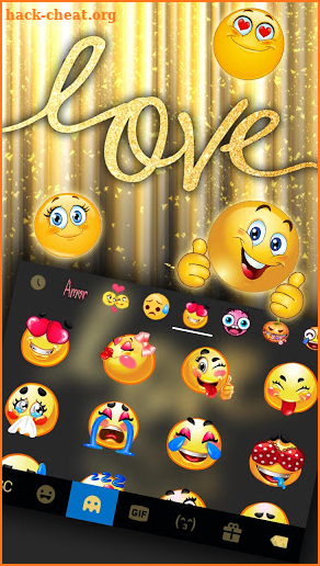 Love Golden Arrow Keyboard Theme screenshot