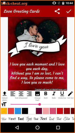 Love Greeting Card Maker - Love Messages & Cards screenshot