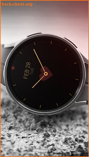 Love Heart minimal watch face screenshot