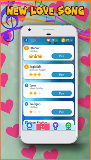 Love Heart Piano Tiles 2018 screenshot