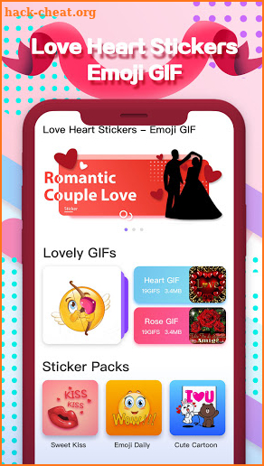 Love Heart Stickers - Emoji GIF screenshot