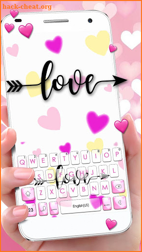 Love Hearts Arrow Keyboard Theme screenshot