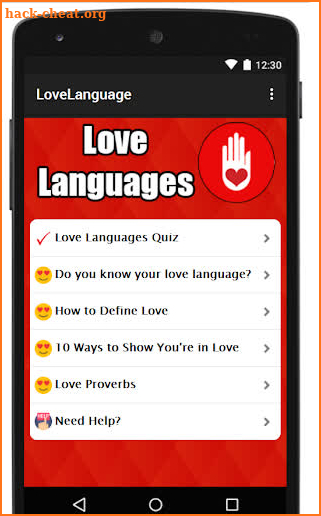 LOVE LANGUAGES QUIZ screenshot