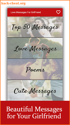 Love Messages for Girlfriend ♥ Flirty Love Letters screenshot