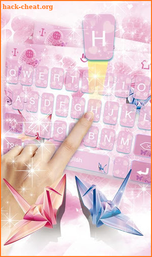 Love Paper Crane Keyboard Theme screenshot