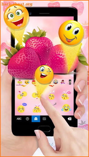 Love Red Stawberry Keyboard Theme screenshot