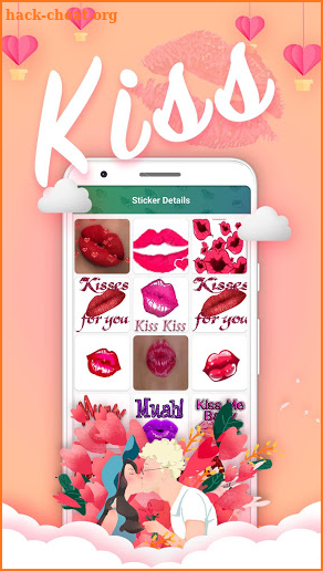 Love Roses Stickers For WhatsApp - Kiss GIF screenshot