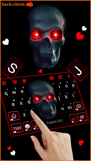 Love Skull Keyboard Background screenshot