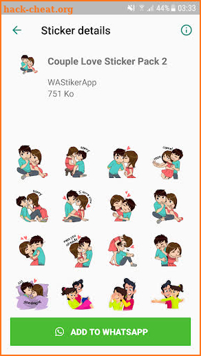 Love Sticker Packs For WhatsApp - WAStickerApps screenshot