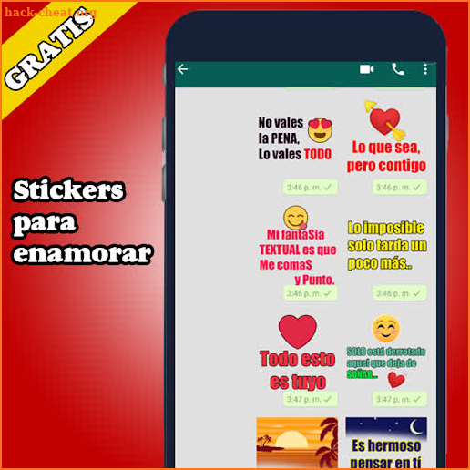 Love Stickers in Spanish Whatsapp WAStickerApps screenshot