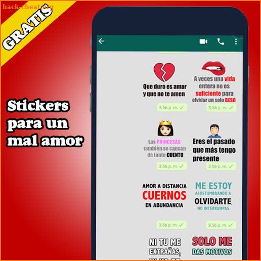 Love Stickers in Spanish Whatsapp WAStickerApps screenshot