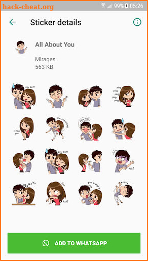 Love Story Sticker Packs - WAStickerApps screenshot