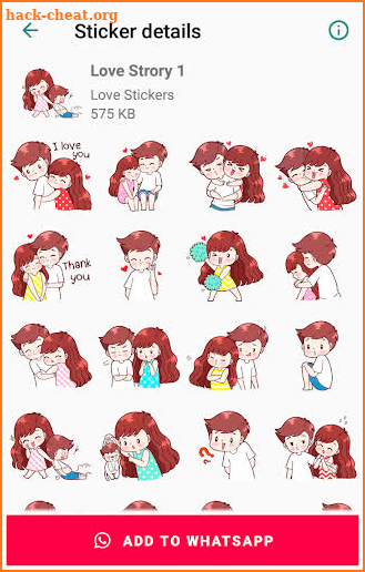 Love Story Stickers for WhatsApp - WAStickerApps screenshot