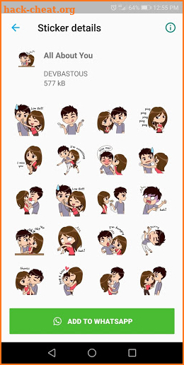 Love Story Stickers (WAStickerApps) screenshot