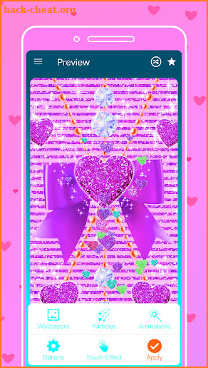 Love Wallpaper-Glitter- Hearts screenshot